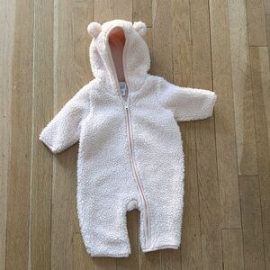 Gap Pink Sherpa Fleece one piece  0-3 months never worn